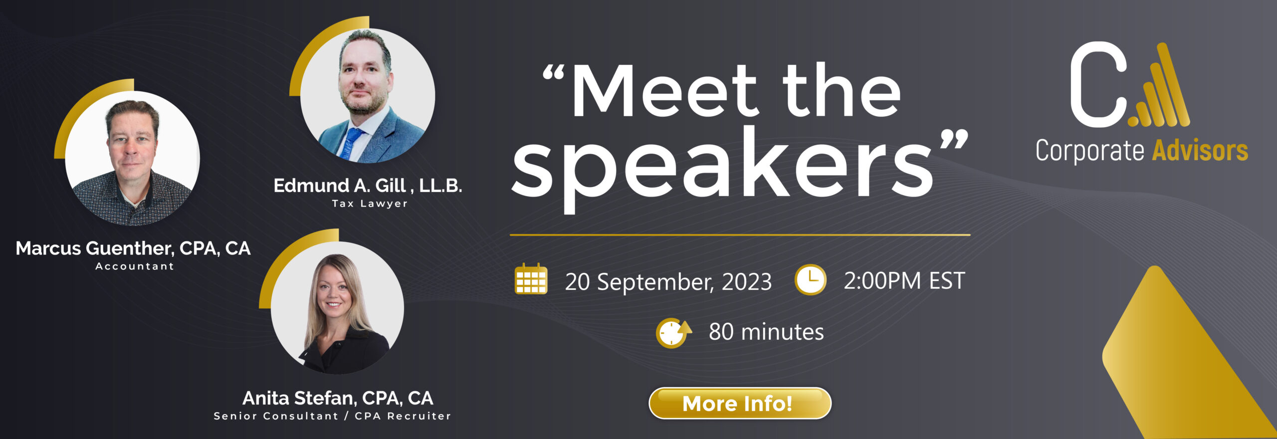 click to read more about our speakers Our Speakers